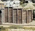Woodland Scenics Retaining Walls Timbers, Hydrocal, pkg(3) - HO Scale