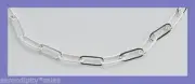 Paperclip .925 Sterling SILVER CHAIN by the foot 2mm x 5mm Flat Drawn CABLE
