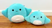 Squishmallow Maggie The Teal Spotted Stingrays 5” & Clip 3.5" - Set Of 2