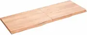 Wall Shelf Light Brown 140x50x(2-4) cm Treated Solid Wood Oak Storage Display
