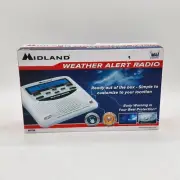 Midland WR120B NOAA Emergency Weather Alert Radio with Alarm Clock White