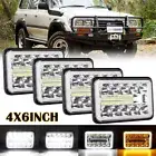 4pcs 4x6" LED Headlights w/DRL&Turn Light For 60/80 Series H4656/H4651/4651/4652
