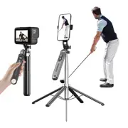 71" Phone Tripod with Stake, Portable Selfie Stick with Detachable Wireless R...