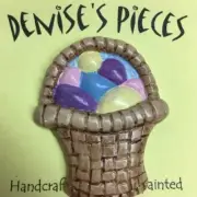 Easter Egg Basket Pin Brooch Multicolor Egg Brown Pink Blue Yellow Pink