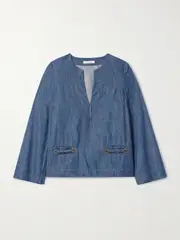 [Zimmermann] Zimmermann - Wylie Braided Denim Tunic - Dark denim - 1 1 Blue