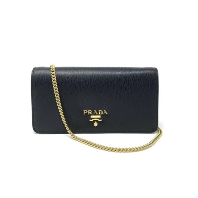 Prada Miniborse Black Vitello Move Leather Crossbody NEW