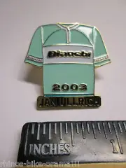 TOUR DE FRANCE JAN ULLRICH BIANCHI ROAD JERSEY PIN - METAL- Bike Bicycle
