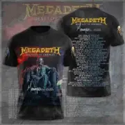 Megadeth Announces Destroy Destruction All Enemies 2024 T-Shirt 3D Men Women