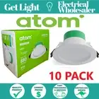 10 PACK Atom Downlight LED 8W 880Lm Dimmable Tricolour AT9039/WH/TRI - RECESSED