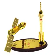 1/80 China Shenzhou 11&Long March 2 Satellite Rocket Model Spacecraft Decoration