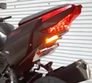 Z400 & Ninja 400 Tucked Fender Eliminator w/ LED Turn Signal Light Bar, Smoke