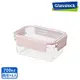 Glasslock 強化玻璃微波烤箱兩用晶透款保鮮盒-櫻花粉700ml