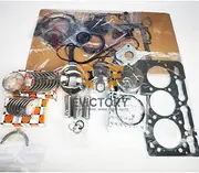 for KUBOTA Engine Parts D1005 Rebuild Overhaul kit Gasket Piston+Ring+Bearing
