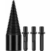 4pcs Hex Shank Firewood Drill Bit Wood Log Splitter Screw Cone