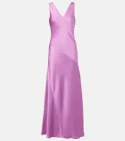 [Max Mara] Max Mara Pilly paneled satin slip dress UK 14 pink