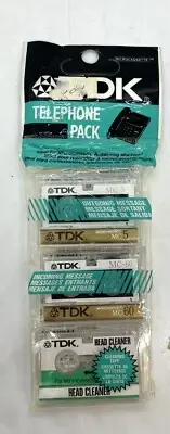 TDK Telepack Telephone Complete Micro Cassette System For Answering Machines NOS