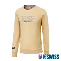 在飛比找PChome24h購物優惠-K-SWISS Sweatshirt 圓領上衣-男-橘黃