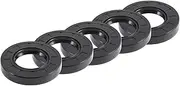 X AUTOHAUX Universal Oil Seal TC Double Lip W Steel Spring Seal Ring Rotary Shaft Seal 40x75x12mm High Pressure NBR Rubber Black 5pcs
