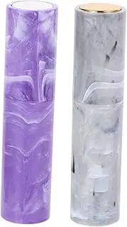 PLAFOPE Travel Perfume Refillable Mini Spray Bottle 10ml Marble Pattern Compact Stylish for Business Daily Use