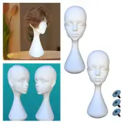 Mannequin Head Wig Display Holder Hairpiece Stand for Hairpieces Jewelry Hat