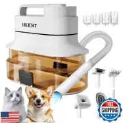 Dog Grooming Kit, Dog Hair Vacuum with Nail Clipper and 4L Dust Cup, 6 Pet Gr