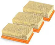3 Pack Replacement Flat Pleated Filter Karcher Mv4 Mv5 Mv6 Wd4 Wd5 Wd6, Wd4p Wd5p Wd6p Wet-dry Vacuu