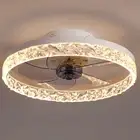 Low Profile Ceiling Fan with Light 19.7" Flush Mount Ceiling Fan with Lights ...