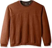 Arrow Men's Tall Long Sleeve Sueded Fleece Crew, Arabian Spice Heather, 4X-Large Big