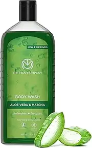 The Man Company Aloe Vera & Matcha Body Wash - 200 ml | Shower Gel for Smooth Skin | Enriched with Green Tea & Moringa Leaf Extract