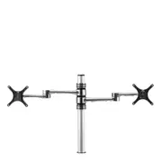 Atdec Dual Monitor Desk Mount, Up To 27" & 8Kg, Vesa 75X75, 100X100, Black, 10 Yr Wty