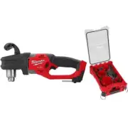Milwaukee Right Angle Drill 1/2" 18-Volt Li-Ion Brushless Cordless w/ Hole Saw