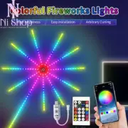 LED String Lights Fireworks RGBIC Strip Lights Music Sync Meteor Ceiling Lights