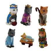 NNEOBA Nativity Royal Cats Christmas Decoration