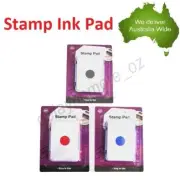 Black / Blue /Red Stamp Ink Pad Inkpad Pre-Inked Home School Office Stationery