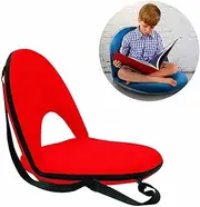MegLob Japanese-Style Foldable Tatami Seat, Beach Camping Picnic Lounge Chair, Baby Chair Cushion, Adult Lawn Stadium Cushion-Can Make Any Hard Seat Comfortable,Red