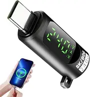 Gmokluytw USB C Meter | LED Digital Display Connector,40Gbps High-Speed Transportation 240W USB Adapter for Printer, Computer, Game Controller, Phone