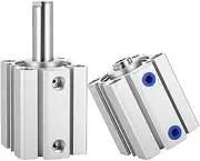 SDA Pneumatic Cylinder Diameter 20mm Double Acting Stroke 5-100mm Thin Compact Air Cylinders 1 Pack (Stroke 15mm)
