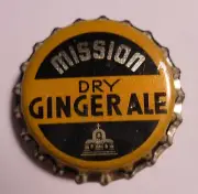 Vintage Mission "Ginger Ale"..cork..unused..SODA BOTTLE CAP