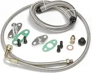 Xuanqingyi Store T3, T4, T35, T40, T60, T67, T70, T76 Turbos Turbo Oil/Water Feed Drain Fitting Line Kit EP-WXB10