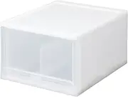 SankoPlastic Small Storage Brio A4 Deep Type, Width 10.6 x Depth 13.7 x Height 7.3 inches (27 x 34.7 x 18.5 cm), White