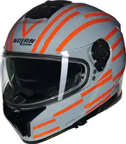 Nolan N80-8 Veloce 349, full face helmet , color: Grey/Neon-Red , size: M