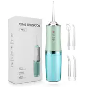 Portable Dental Irrigator Water Jet Flosser USB Rechargeable 3Mode Oral Irrigator Water Jet Floss Pick 220ml for Teeth Whitening