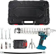 Cordless Grease Gun Battery Powered, 9100 PSI Professional Electric Powered Grease Gun Kit with 18 Inch Flex Hose, 20oz Load, 3 Coupler, Sharp Type Nozzle, Carrying Case