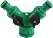 POPETPOP 2PCS Garden Hose Splitter Y Type Double Ways Hose Connector Water Hose Pipe Valve Adapter for Garden Agriculture