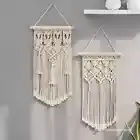 Bohemian Woven Macrame Wall Hanging Tapestry Handmade Tassel Tapestry Wall Decor