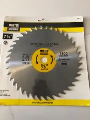 Master Mechanic 7 1/4” General Purpose Circular Saw Blade 40T Carbide Tipped