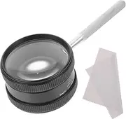 1Set Portable Handheld Magnifying Glass for Jewelry Antiques Professional Loop Magnifier with Cleaning Cloth for Detailed Identification Reading Objects