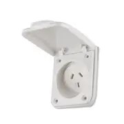 Power Socket White 250V 15A Caravan Outlet RV Camper Motor Home