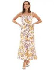 [Ripe] Maya Tie Back Linen Dress in Natural
