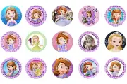 1 5 Pre-Cut Sofia the First 1 Inch Bottle Cap Images (Discontinued)